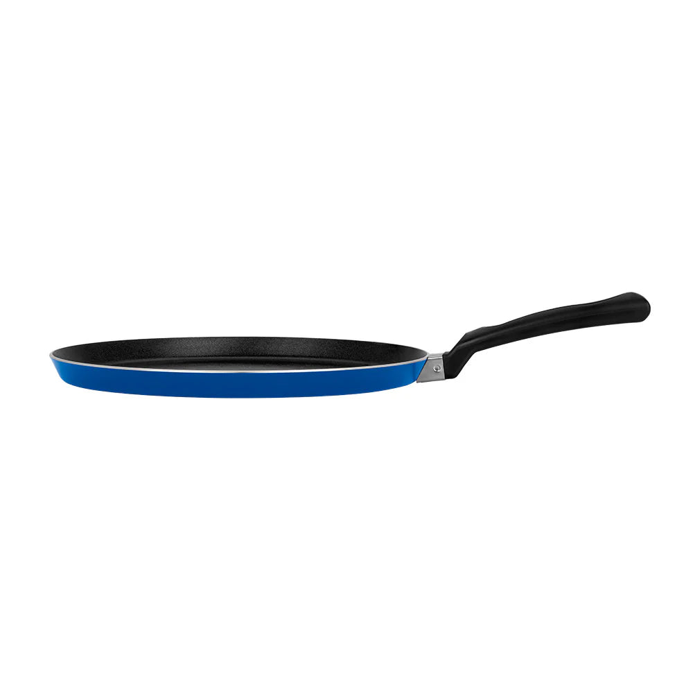 Nutrihealth 26 cm Non-Stick Aluminium Flat Griddle with Extra Thick Base, Silver Ion Coating, PFOA-Free, Non-Induction – NHFG26XT
