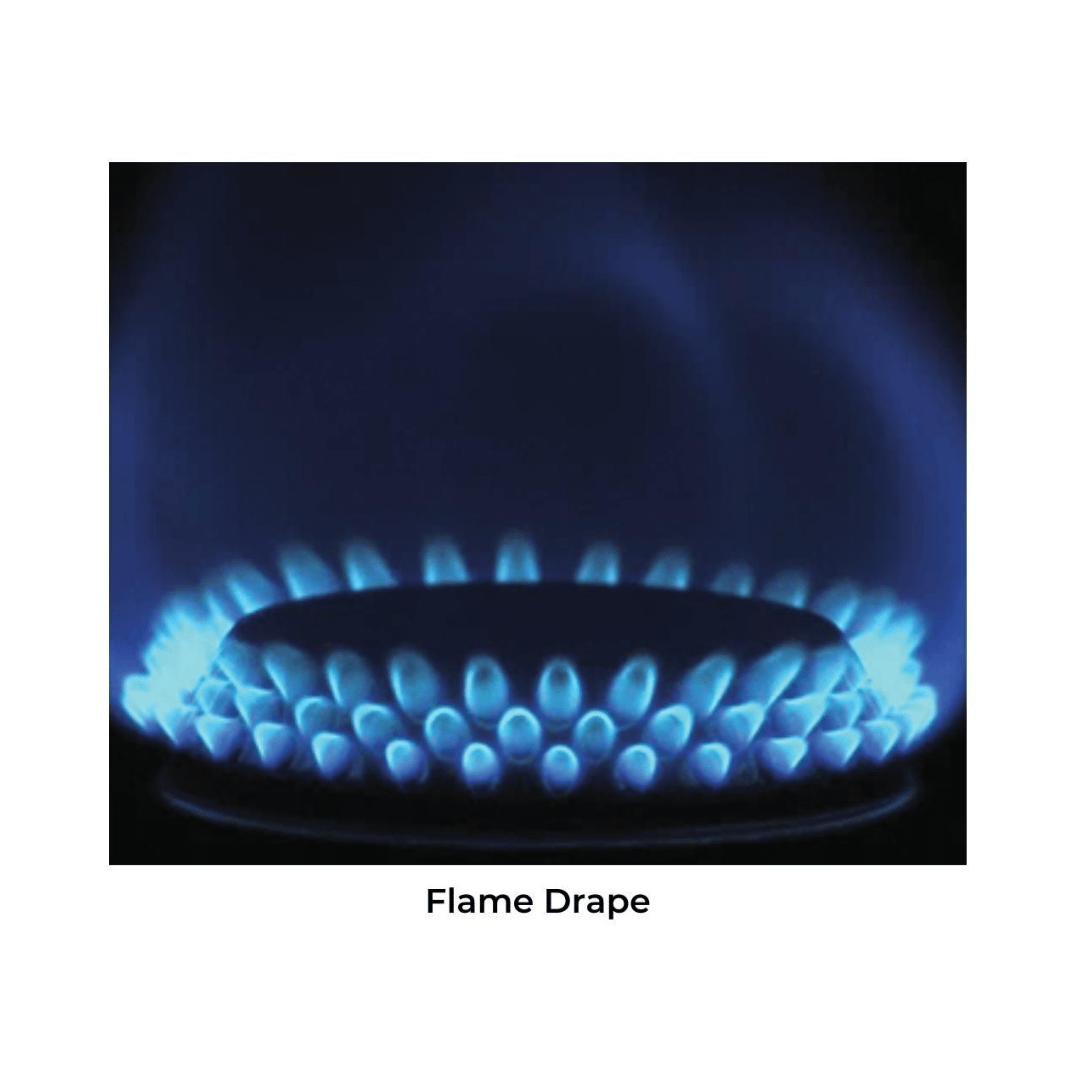 Vortex 480 80CM 4-Burner Built-In Hob with FFSD – Matt Black Glass, Full Brass Burners 538.66.296