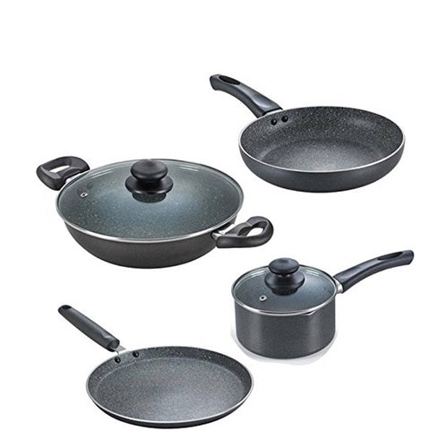 Omega Deluxe Granite Aluminium Non-Stick 4 Pc Cookware Set 36300