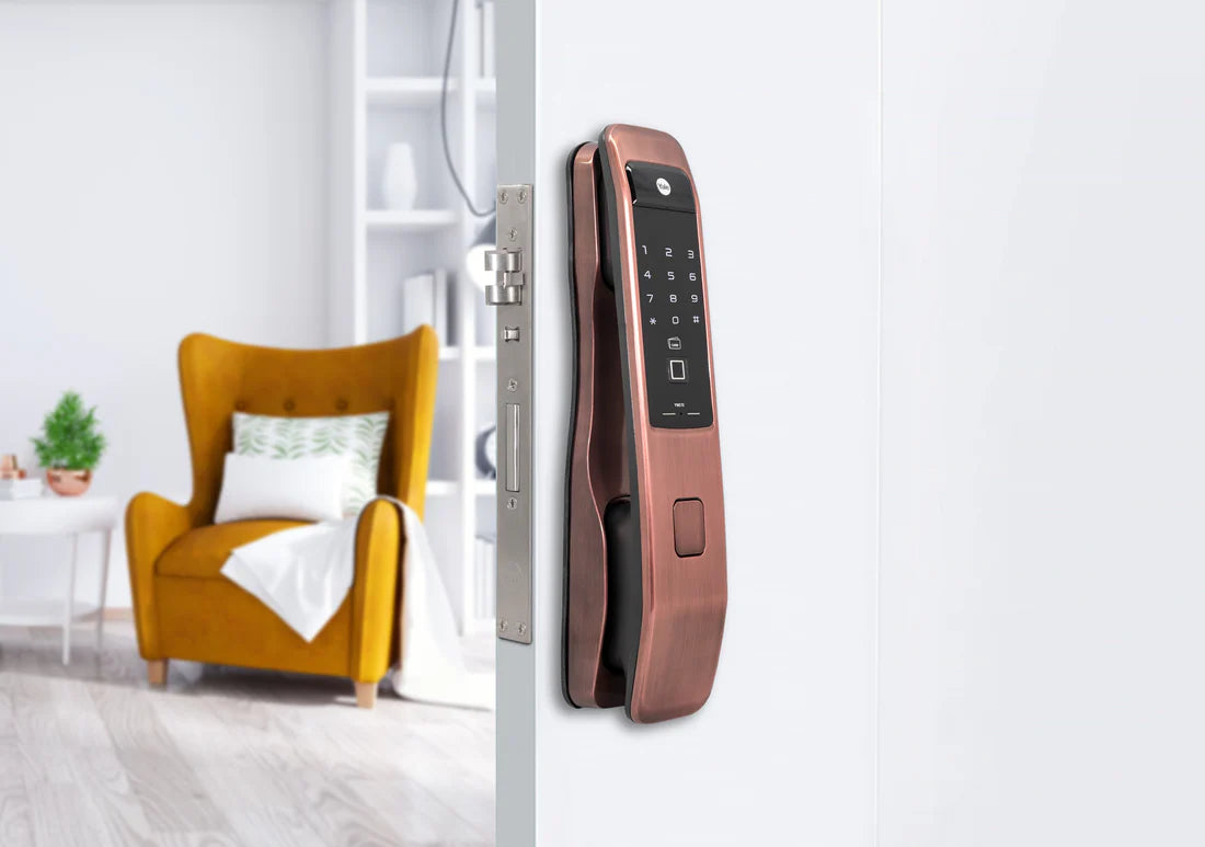 YMI 70 RB - A Series Push Pull Smart Lock (Red Bronze)