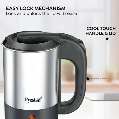 Electric Travel Kettle 0.5L V2 | Concealed Element | Automatic Cut-Off | Easy Lock Mechanism
