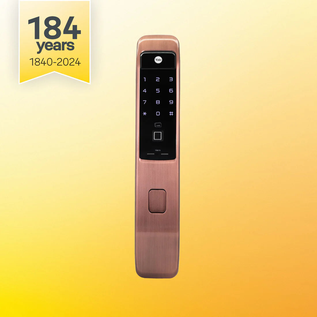 YMI 70 RB - A Series Push Pull Smart Lock (Red Bronze)