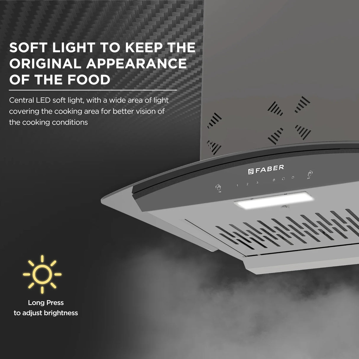 Hood Everest 3D IN HC SC FL LG 60 Wall-Mounted Chimney with 6-Way Suction, Filterless Auto Clean & Gesture Control, 1250 m³/hr