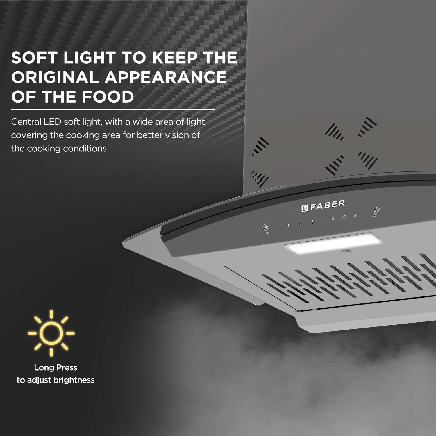 Hood Everest 3D IN HC SC FL LG 60 Wall-Mounted Chimney with 6-Way Suction, Filterless Auto Clean & Gesture Control, 1250 m³/hr