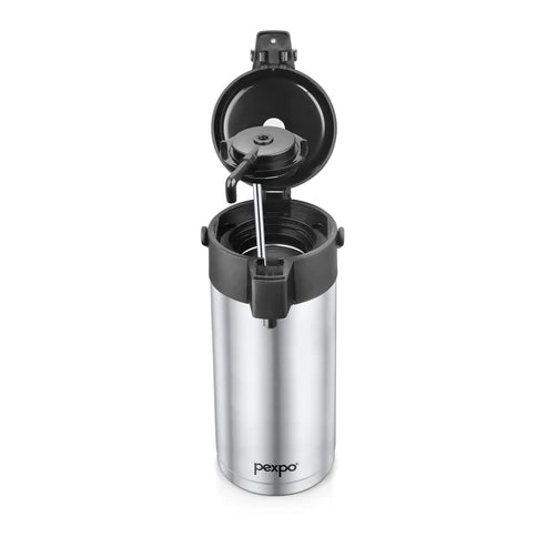 Pexpo AquaPort Double Walled Vacuum Insulated -Coffee/Tea Carafe Heat & Cold Retention 2500 ML