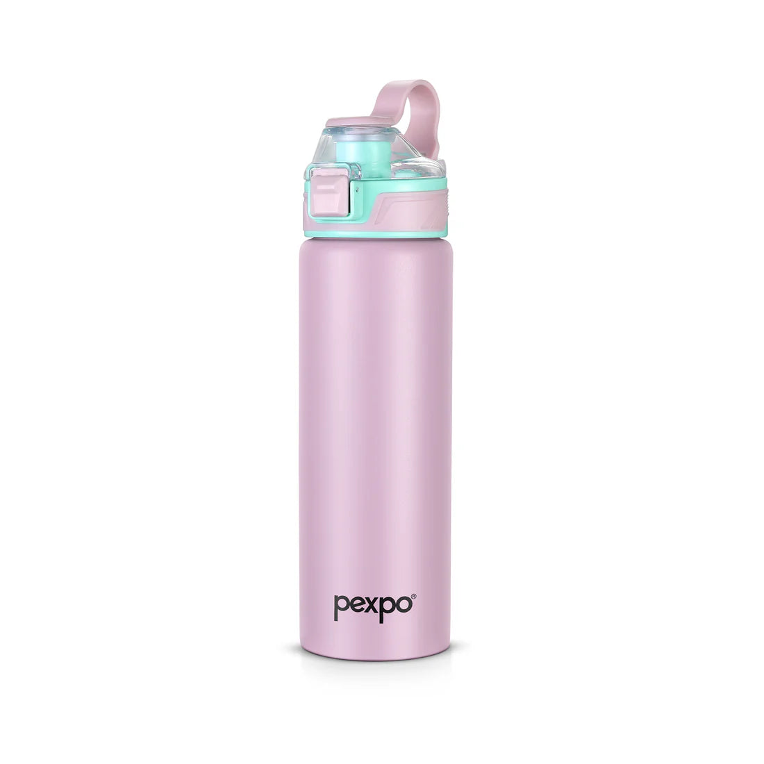 Pexpo Arctic SS Water Bottle with Double Lock Sipper Cap 800 ML Black Knight