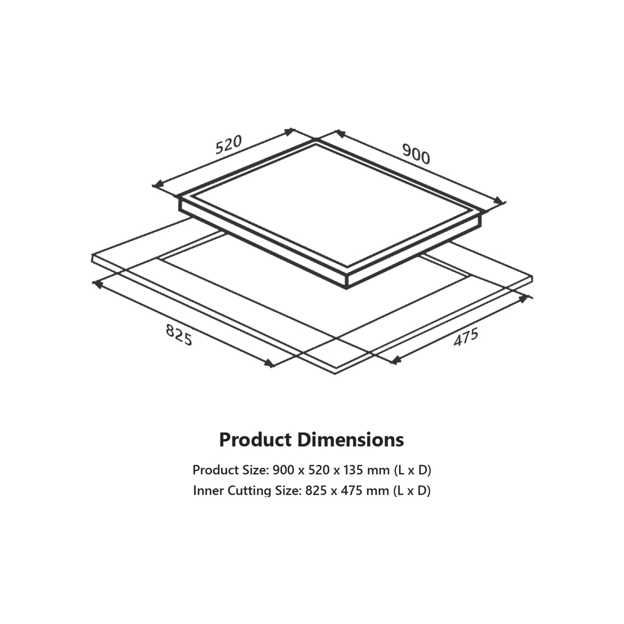 ASF 94TM 4 Burner Built-In Hob with Digital Timer, Triple Flame Burners & Flame Failure Device