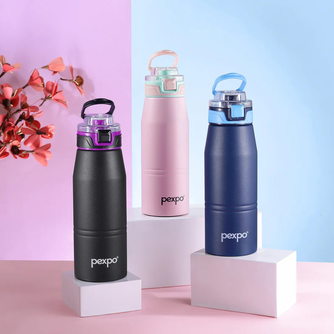 Pexpo Atlas Hot & Cold Water Bottle 940 ML Denim Blue