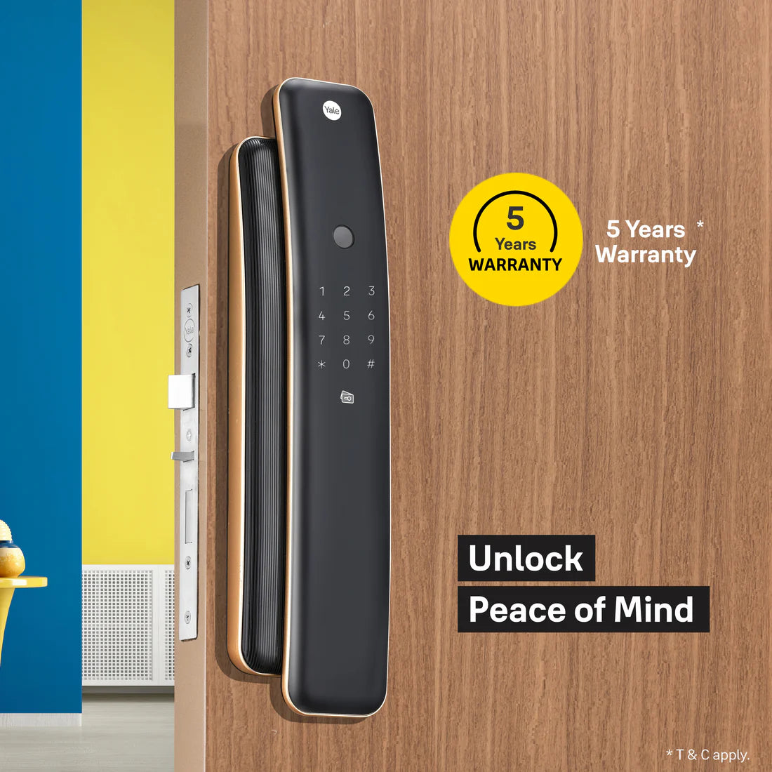 Yale Luna Pro Smart Lock with Fingerprint, PIN, RFID and Manual Key (Bluetooth Module and Wifi Bridge Included)