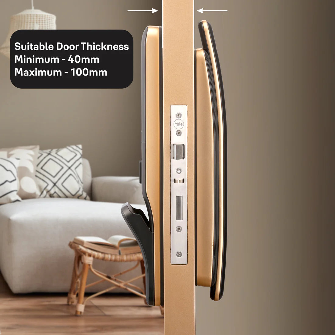 Yale Luna Pro Smart Lock with Fingerprint, PIN, RFID and Manual Key (Bluetooth Module and Wifi Bridge Included)