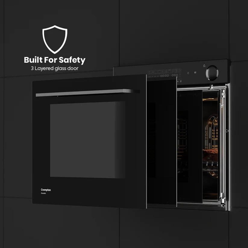 GrandArt 78L Built-In Steam Oven – 10 Functions, 3D Heating, Full Touch Control