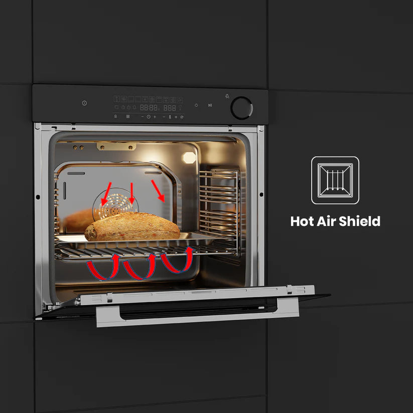 GrandArt 78L Built-In Steam Oven – 10 Functions, 3D Heating, Full Touch Control
