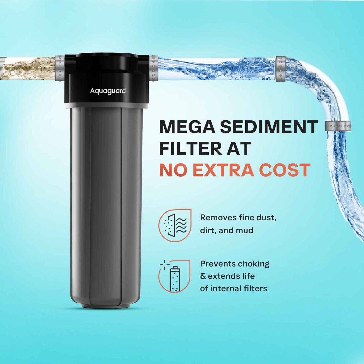 Enrich Booster UV 2X Water Purifier | 2 Year Filter Life | With Mega Sediment Filter