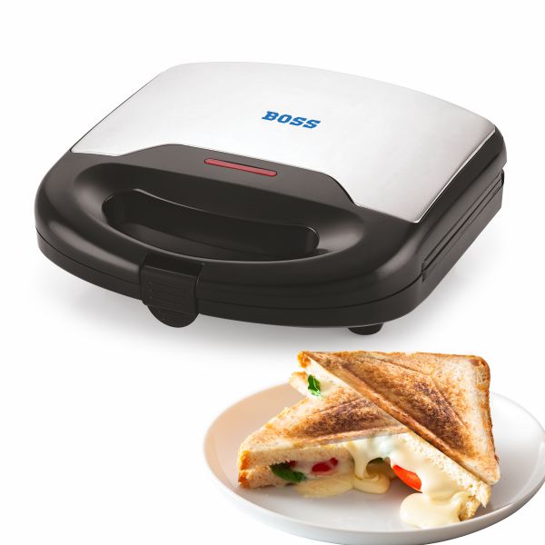 BOSS Crunchy 750 Watts Sandwich Toaster with Fixed Toast Plates B538