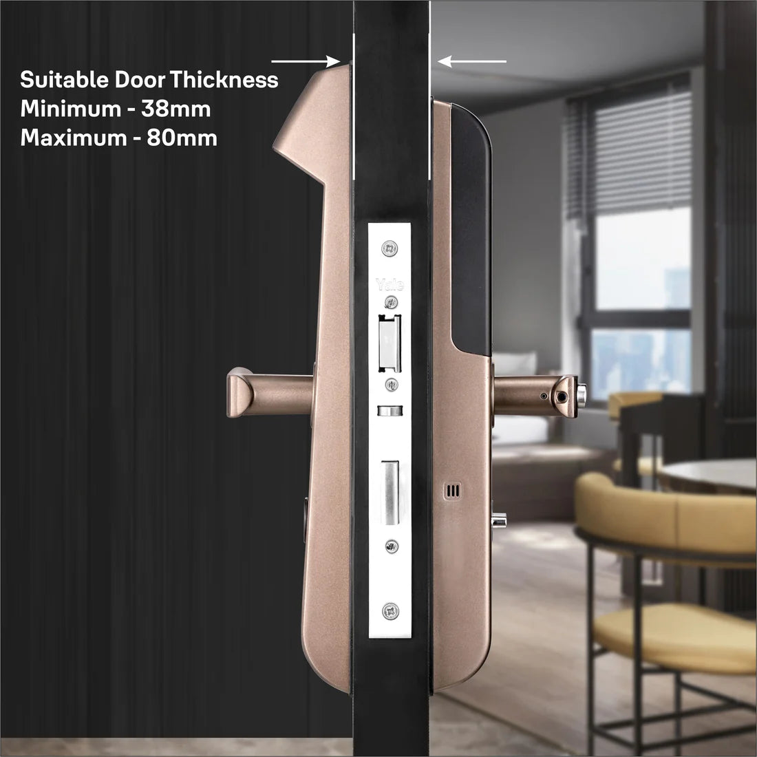 YDM 4115-A Series Biometric Smart Lock (Brown)