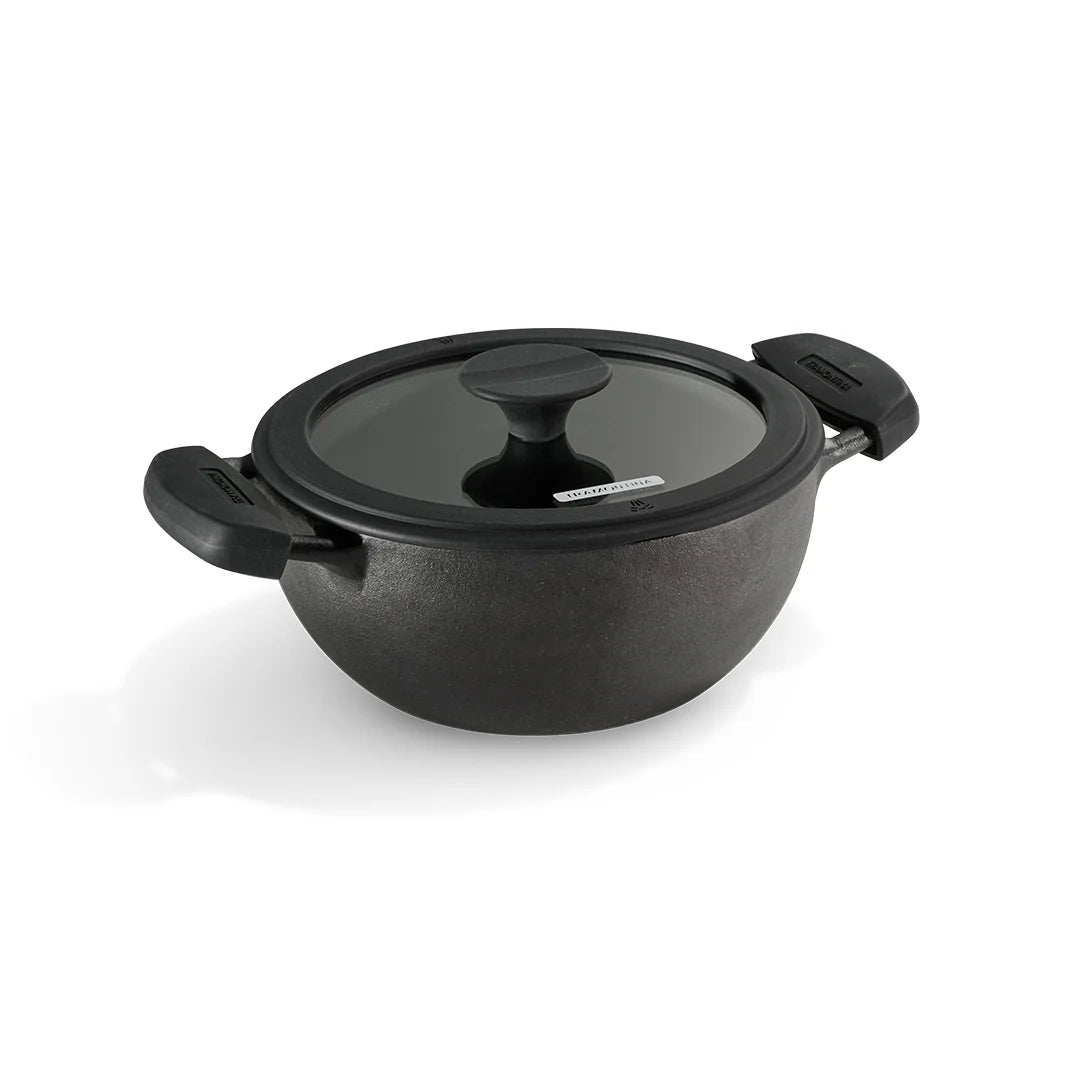 Tramontina Titanex 24 cm Pre-Seasoned Cast Iron Deep Kadai – 3.7L