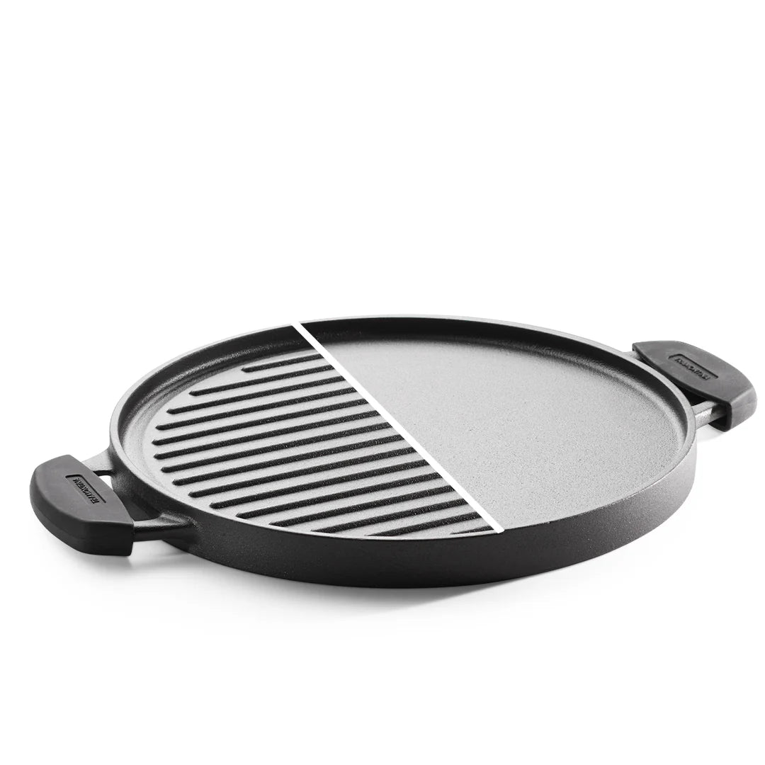 Tramontina Titanex 30 cm Pre-Seasoned Cast Iron Reversible Grill Pan/Tawa
