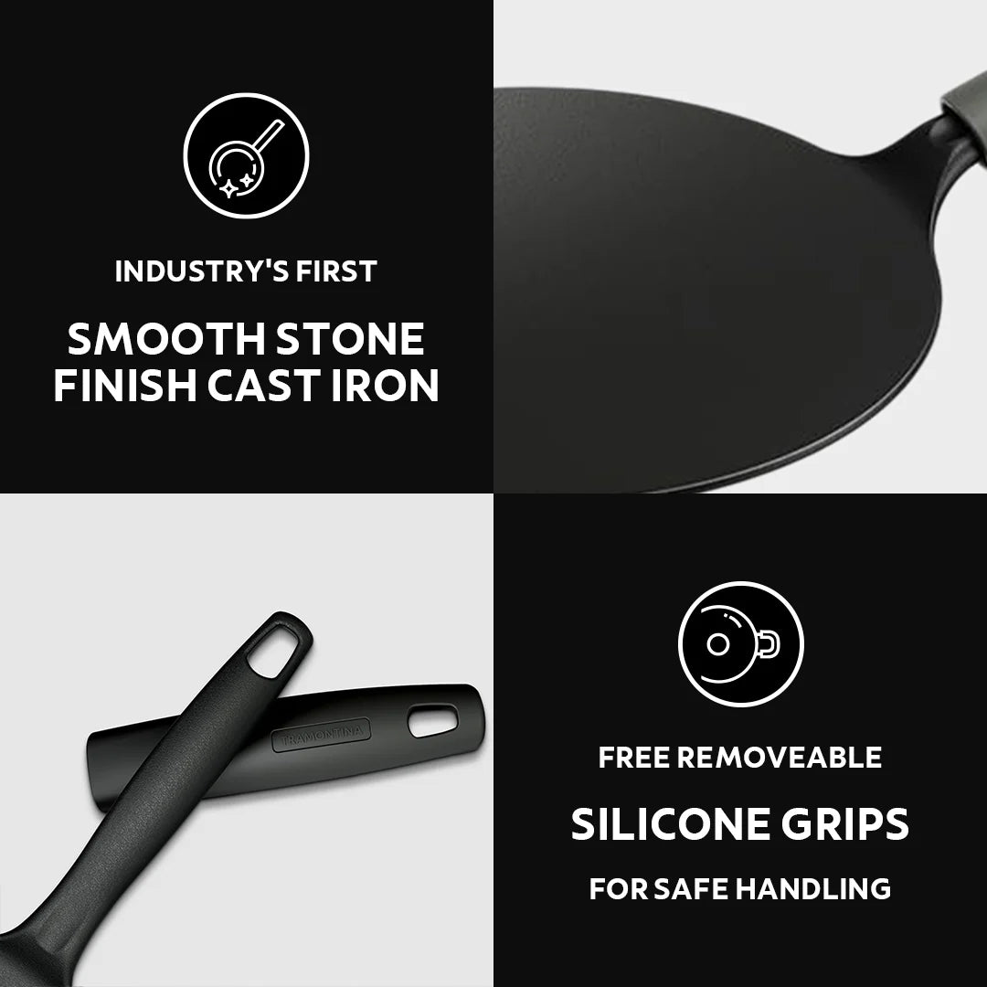 Tramontina Titanex 26 cm Pre-Seasoned Cast Iron Roti Tawa