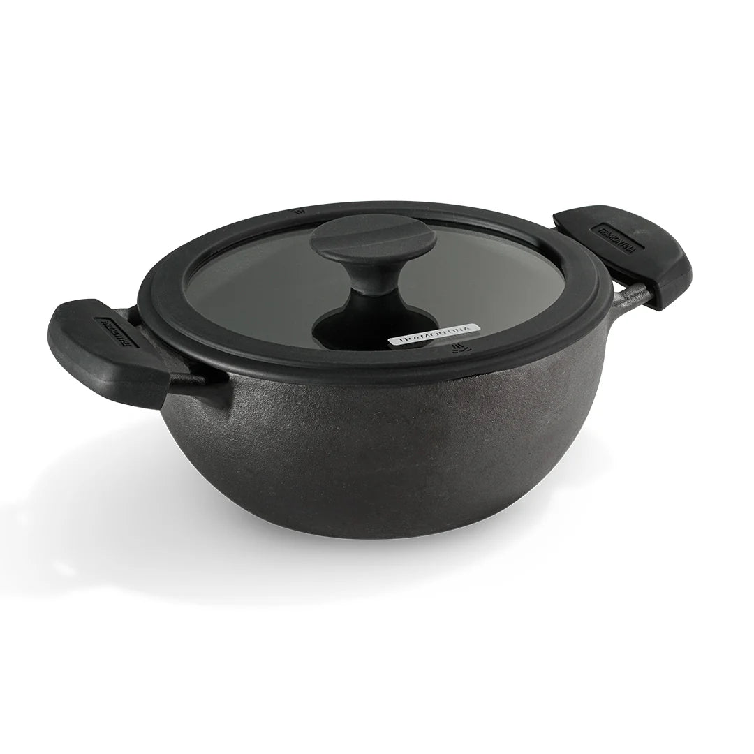 Tramontina Titanex 26 cm Pre-Seasoned Cast Iron Deep Kadai – 4.6L