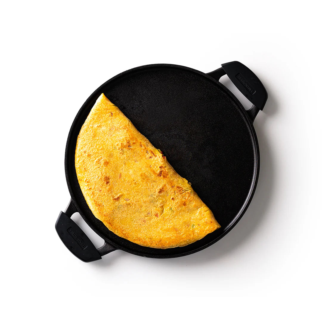 Tramontina Titanex 28 cm Pre-Seasoned Cast Iron Dosa Tawa