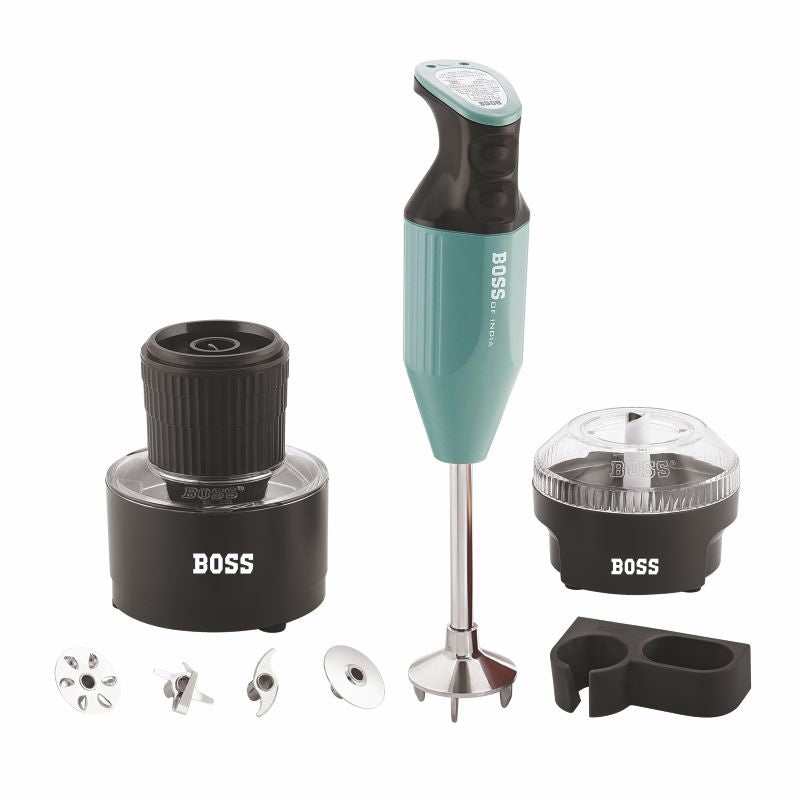 BOSS Genius 275 watts Hand Blender, 2 speed control, chutney & chopper Jar, 5 B138