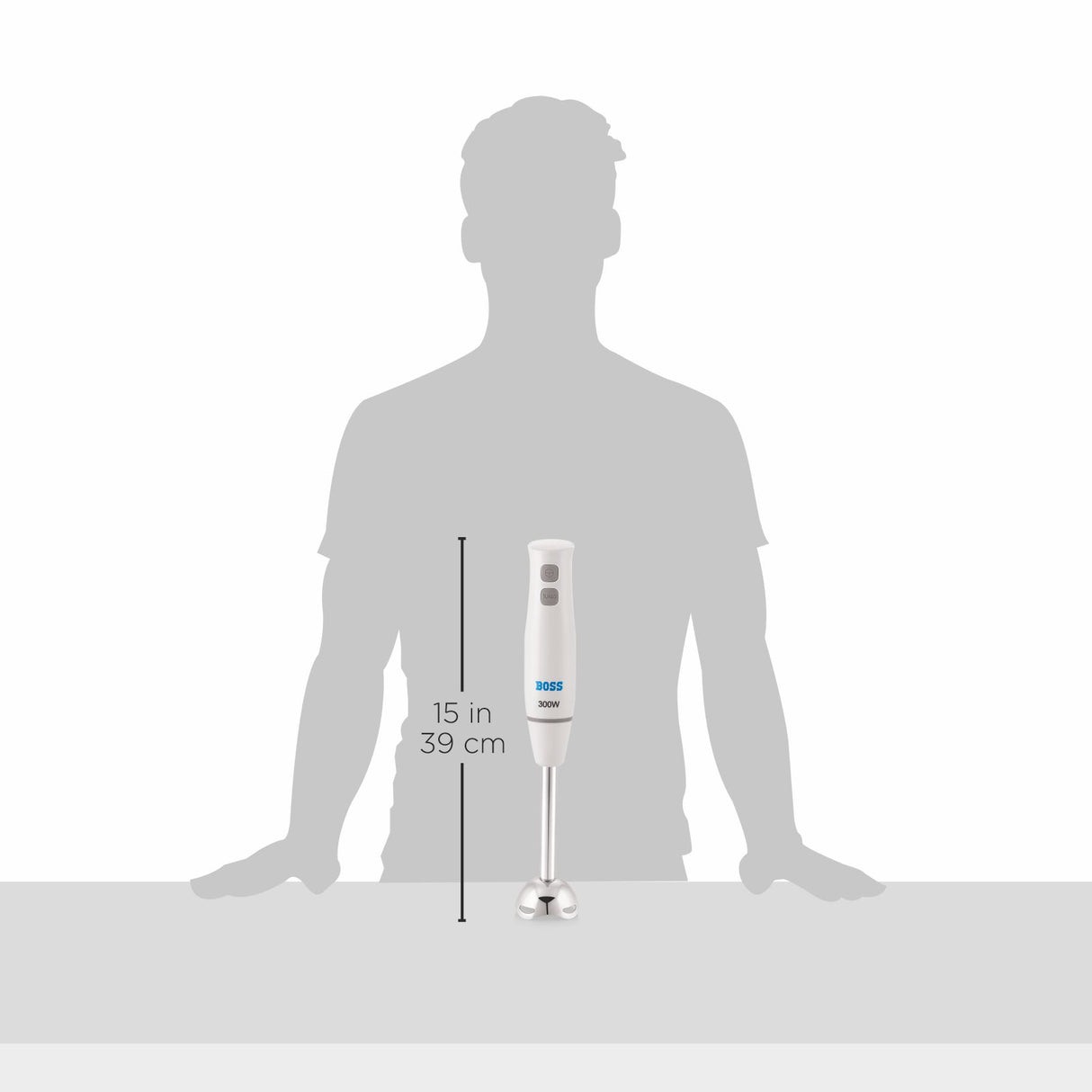 Sparkle 300W Hand Blender – Variable Speed, Stainless Steel Blades, Wall-Mounting Stand, B141