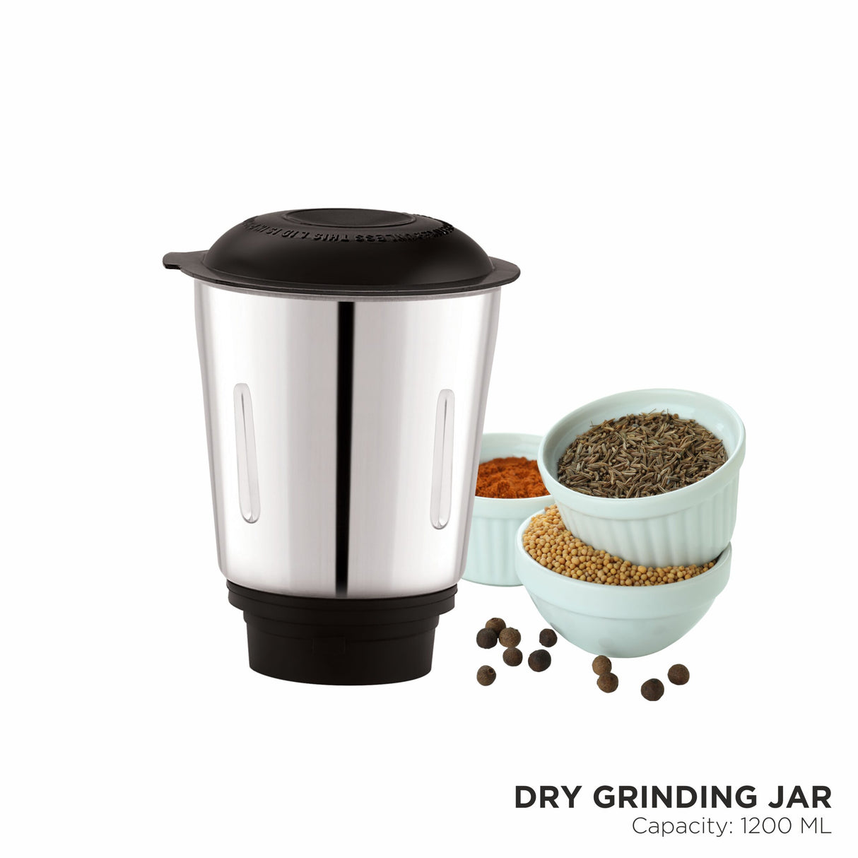 Bravo 500W Mixer Grinder with Powerful Motor, 3 SS Jars B274