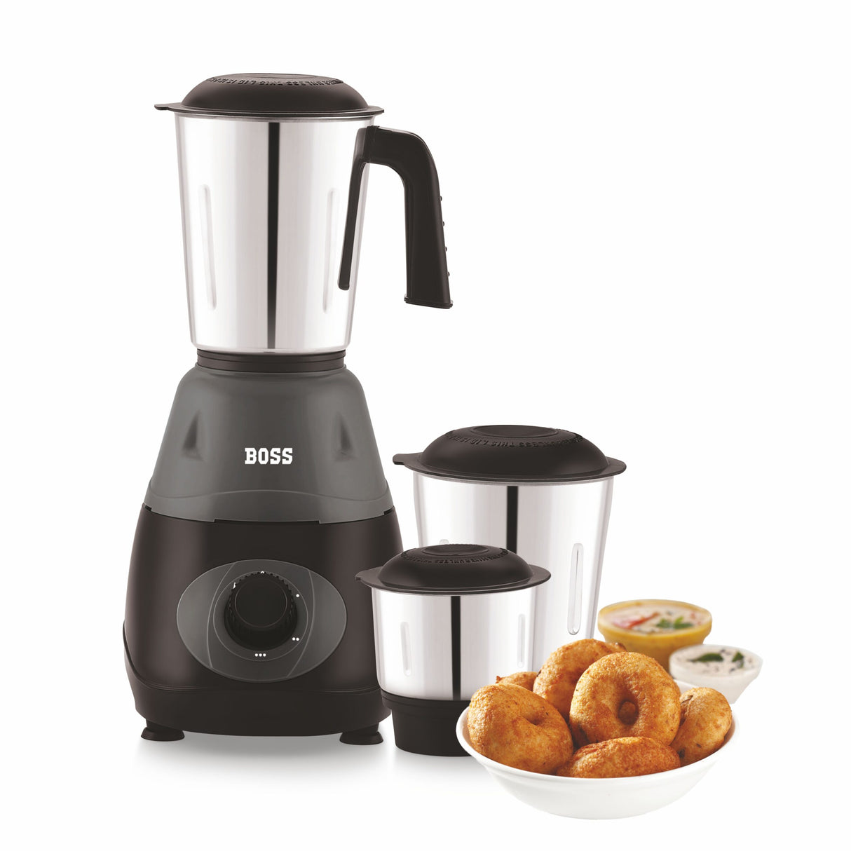 Bravo 500W Mixer Grinder with Powerful Motor, 3 SS Jars B274