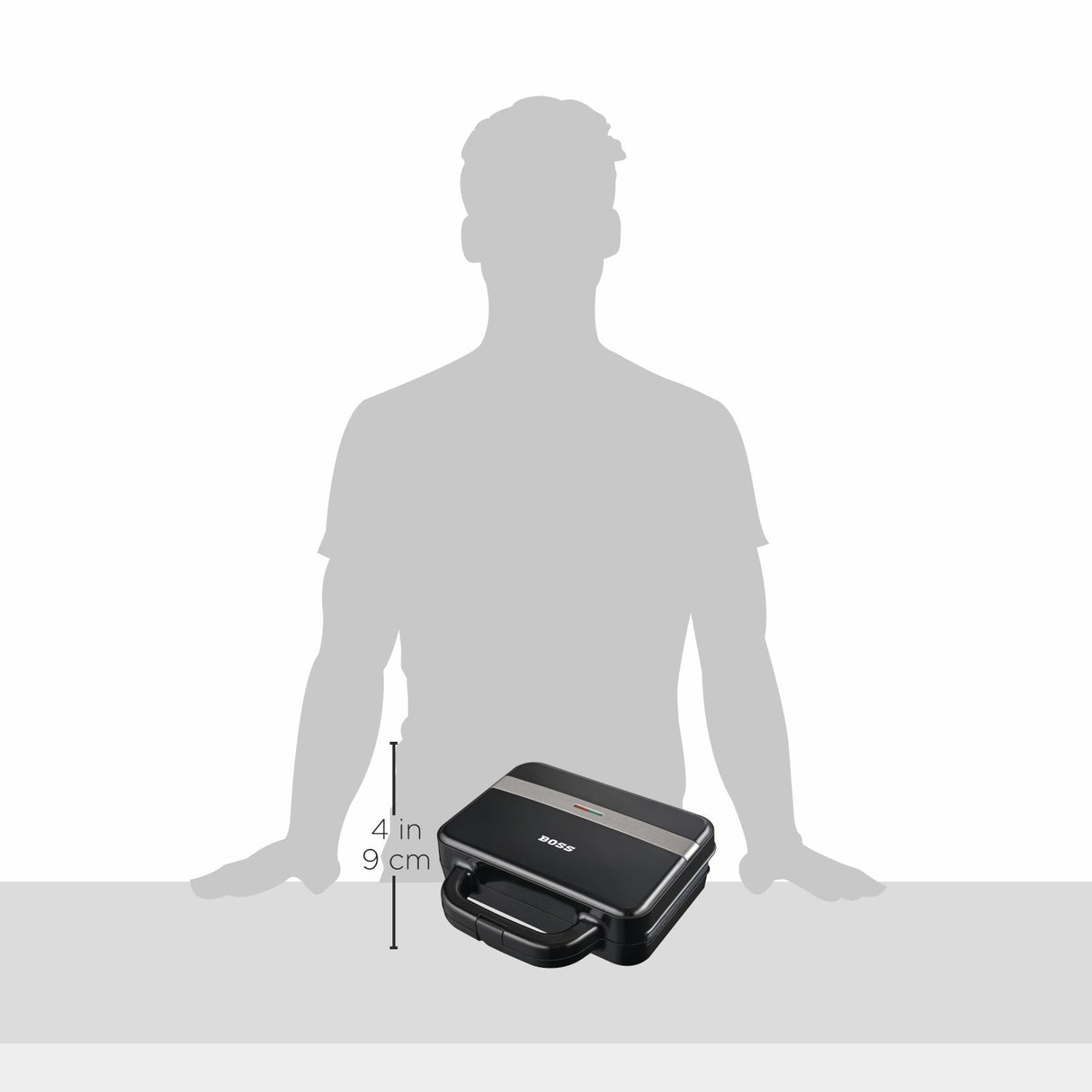 BOSS SuperSub Large & Deep Fixed Toaster Plates, 1000 Watts, Black B543-T