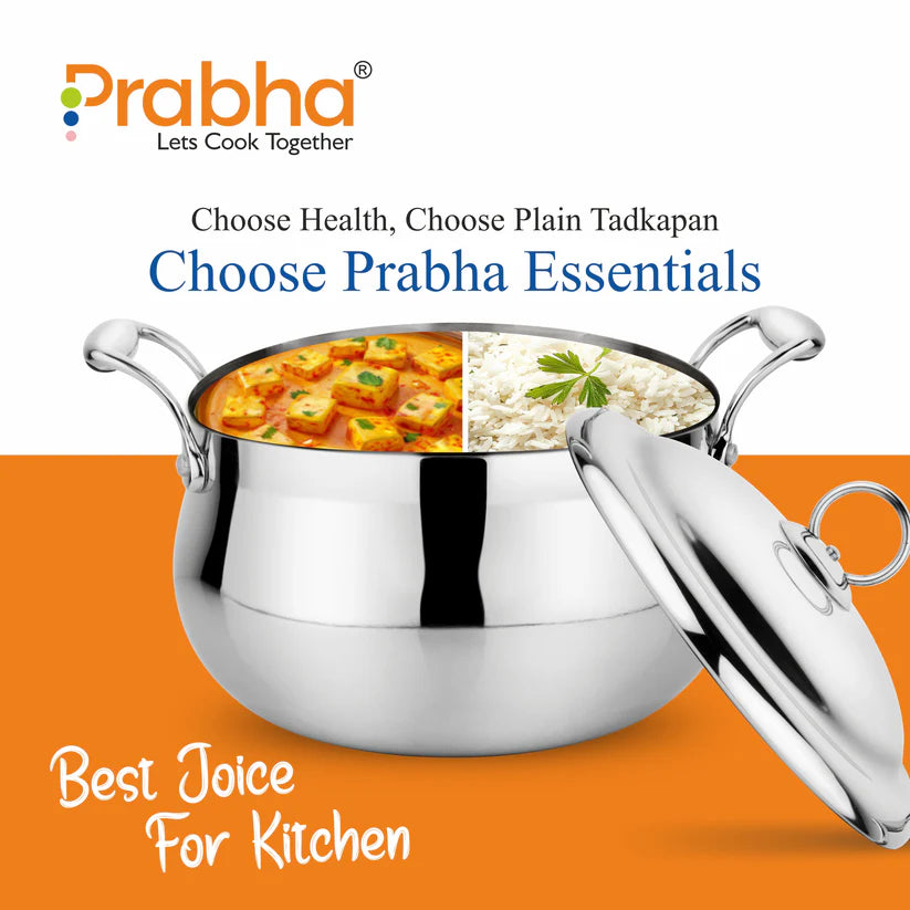 Prima Triply Belly Casserole With Lid – 4.8L, 22cm