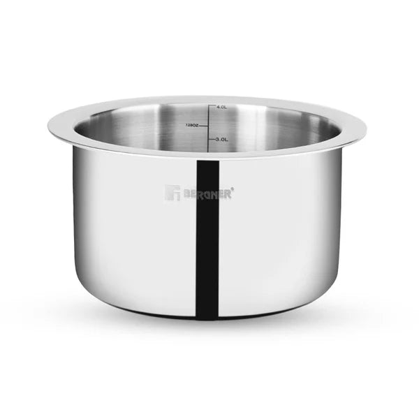 Argent Tri-Ply Stainless Steel Tope with Stainless Steel Lid - Induction Bottom BGIN-1621 (16 cm) / 1.9 L