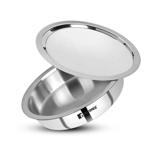 Argent Tri-Ply Stainless Steel 24cm (2.6 Liters) Lagdi with Stainless Steel Lid - Induction Bottom  BGIN-1664