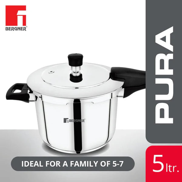 Pura Stainless Steel Outer Lid Pressure Cooker, Tri-Ply Induction Bottom BGIN-1863