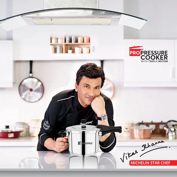 Pura Stainless Steel Outer Lid Pressure Cooker, Tri-Ply Induction Bottom BGIN-1864
