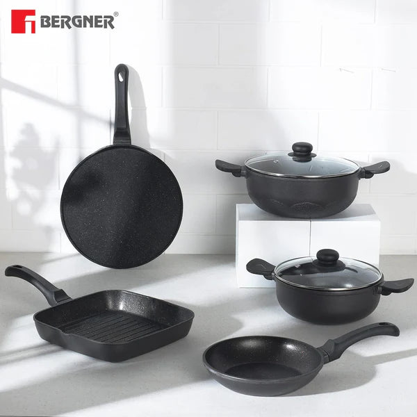 Senator Die-Cast Non-Sticka Kadai With Glass Lid, Minimal Oil Use for Healthy Cooking - Induction Bottom 24 cmBGIN-2570
