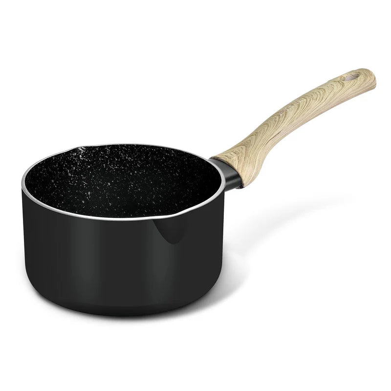 Bellini Plus Aura 5-Layer Non-Stick 16 cm (1.8 Litres) Saucepan, Thickness 3.2mm - Induction Bottom- BGIN-31247-BK