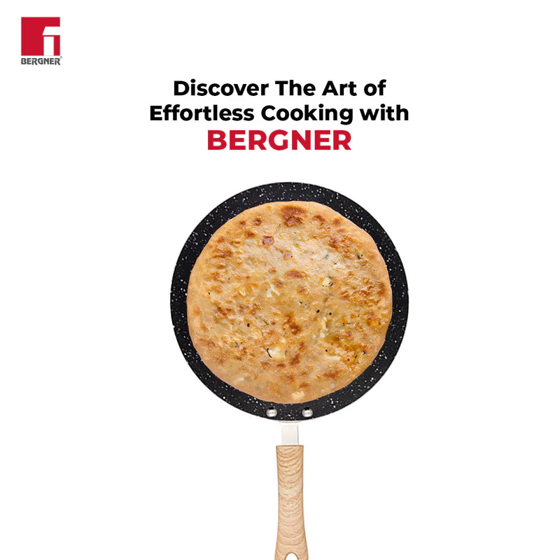 Bellini Plus Aura 5-Layer Non-Stick Concave Roti Tawa, 28cm, Thickness 4mm - Induction Bottom-BGIN-31253-BK