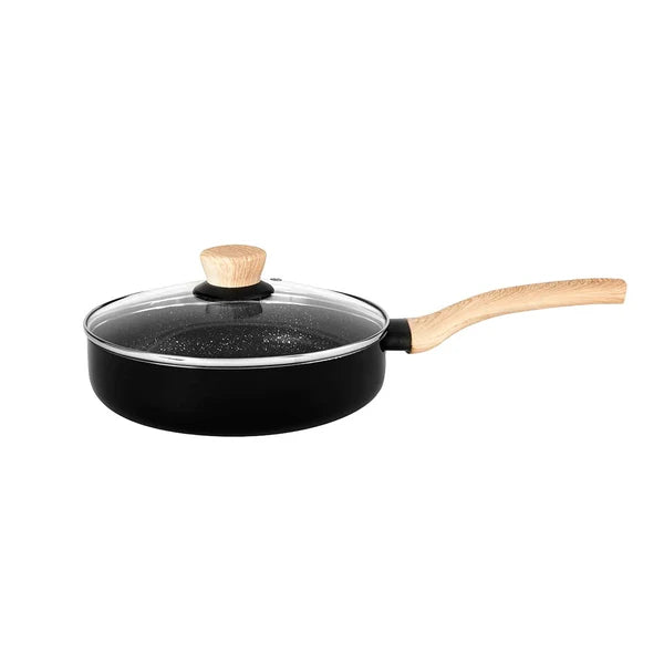 Bellini Plus Aura 5-Layer Non-Stick Deep Frypan with Glass Lid - Induction Bottom 28 cm / 4 L BGIN-31277-BK