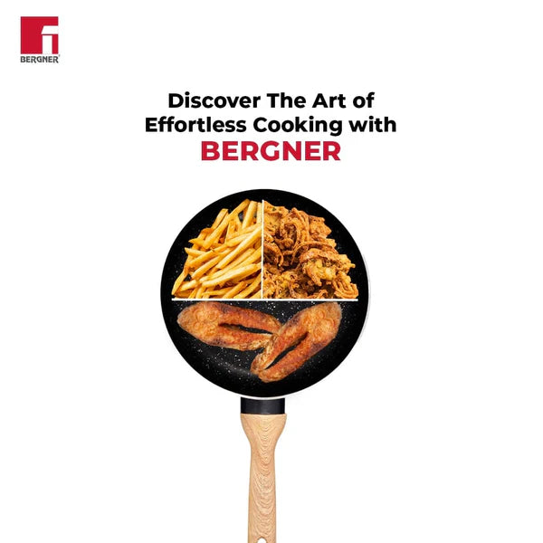 Bellini Plus Aura 5-Layer Non-Stick Deep Frypan with Glass Lid - Induction Bottom 28 cm / 4 L BGIN-31277-BK