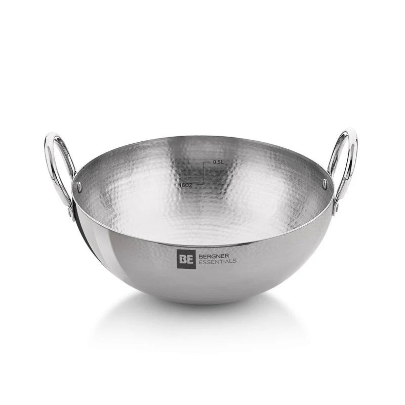 BE Essentials Hammered 990ml Kadai - Gas Stove Compatible