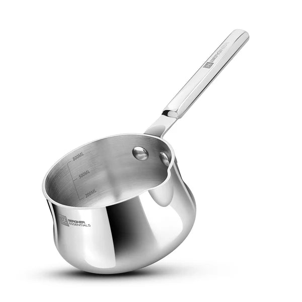 Bergner BE Essentials Tri-Ply Stainless Steel 12cm (800ml) Coffee Warmer / Milk Warmer - Induction Bottom BGIN-6242