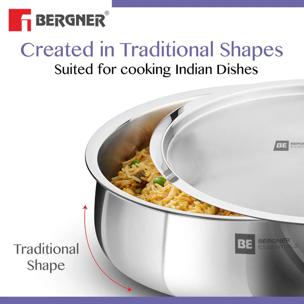 Bergner BGIN-6246  BIRYANI HANDI  24cm - 4.0L, Max - 4.4L