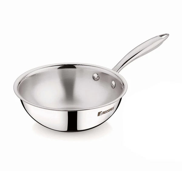 Argent Junior Chef Tri-Ply Stainless Steel Wok - Induction Bottom  18cm  BGIN-6913