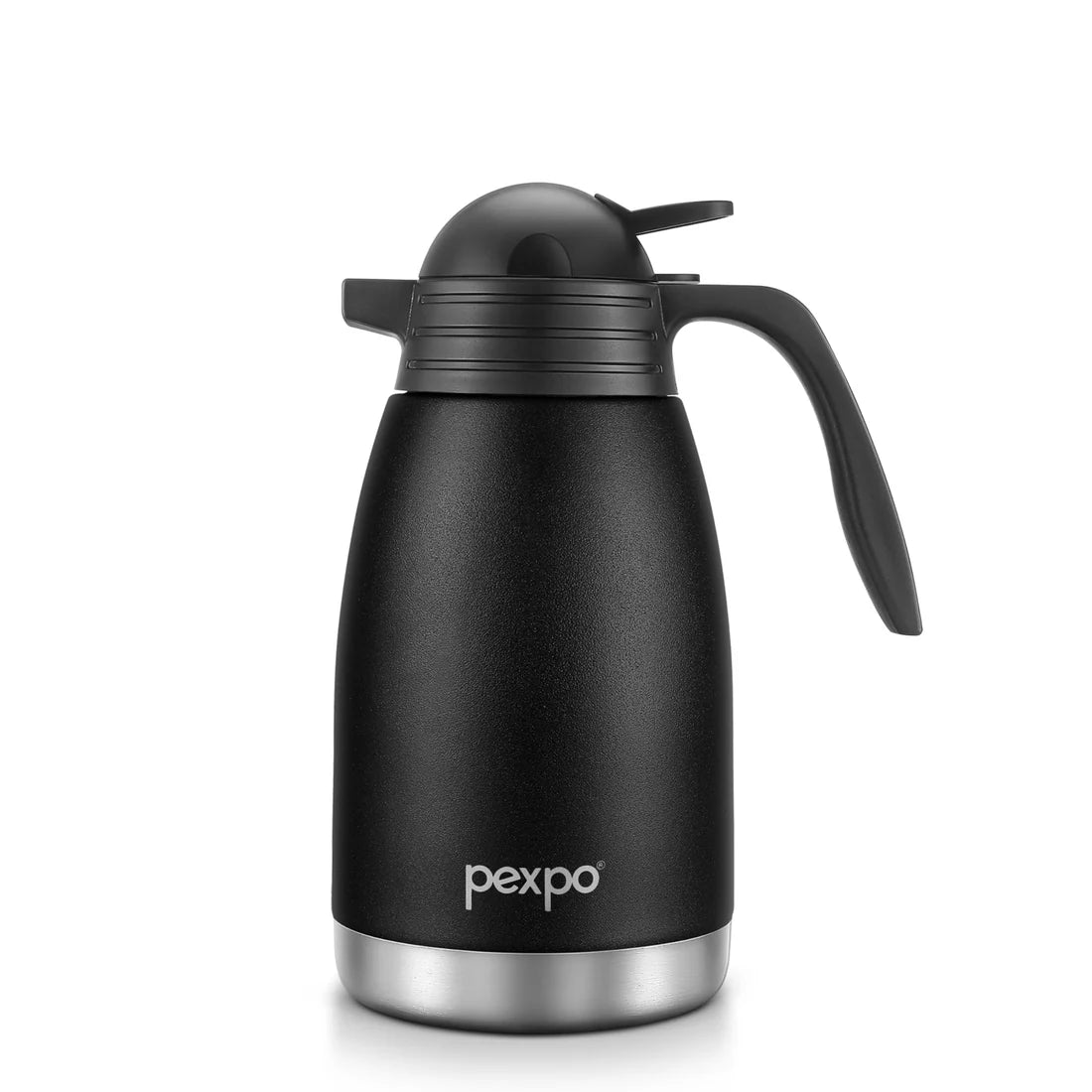 Pexpo- Stainless Steel Cosmo Carafe Vacuum Insulated (Tea pot) | 24/7 Hot Cold 1500 ML Knight Black