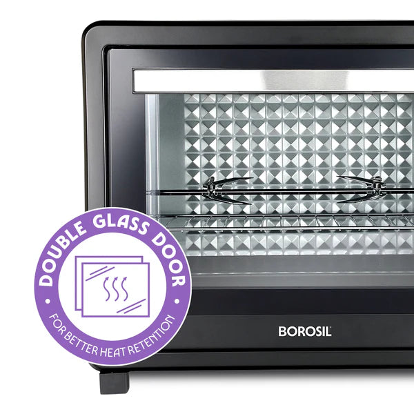 Pro 60L Oven Toaster Griller 2200W with Convection, Rotisserie & 12-Stage Heating