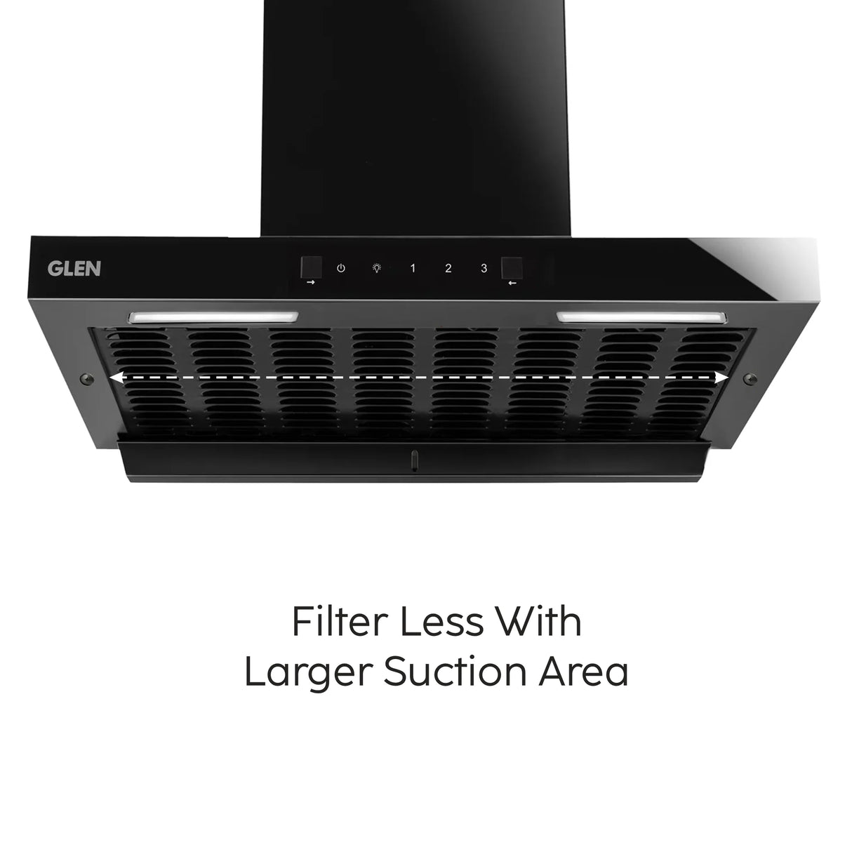 60cm Auto Clean Filterless Chimney with Heat Sensor, 1400 m³/hr Suction, Motion Touch Control – Black (CH 6052 HSR BL AC)