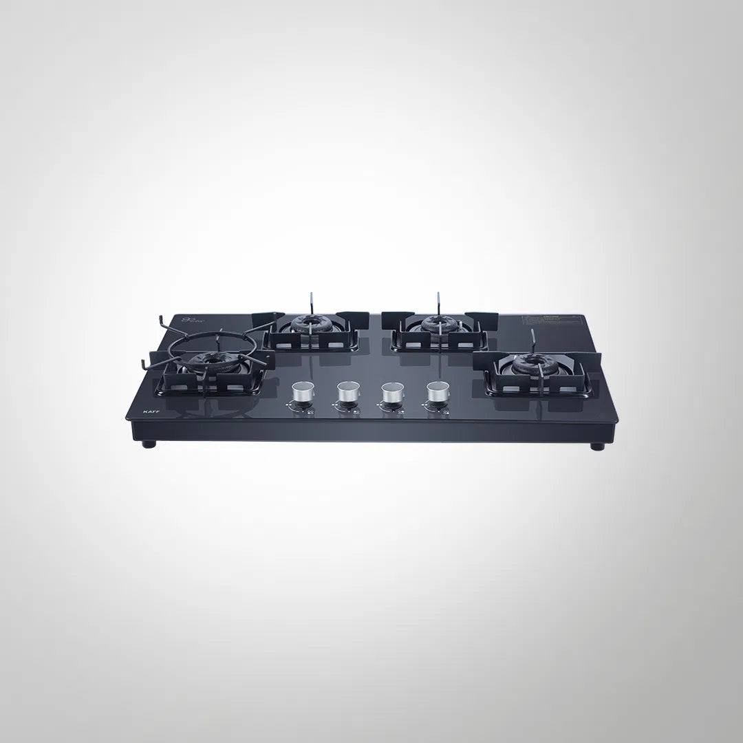 CTS 84 BAI 84cm 4 Burner Auto Ignition Cooktop with Black Tempered Glass & Metal Knobs