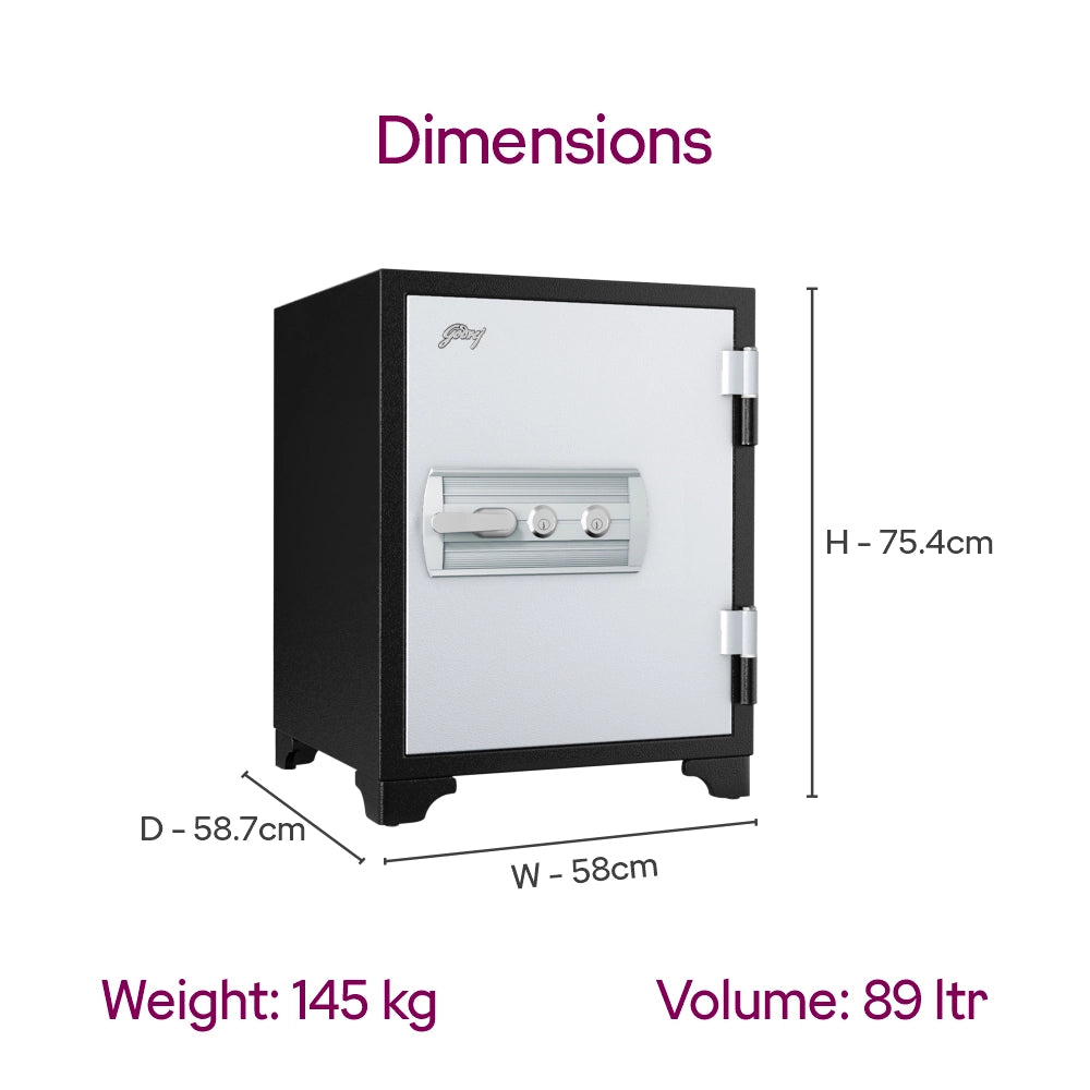 Centiguard 560 (89L) Fire-Resistant Home Locker with Key Lock
