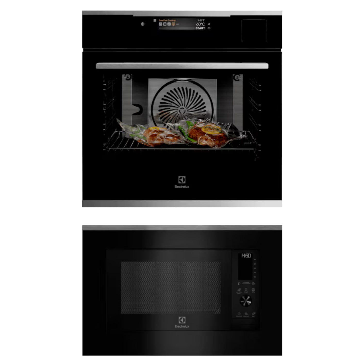 Bake And Cook Combo 60cm 70L built-in single oven KOAAS31X + 60cm 30L built-in combination microwave oven EMSB30XCF