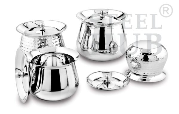 Steelhub Conical Handi (Hammered Design) 1050ml